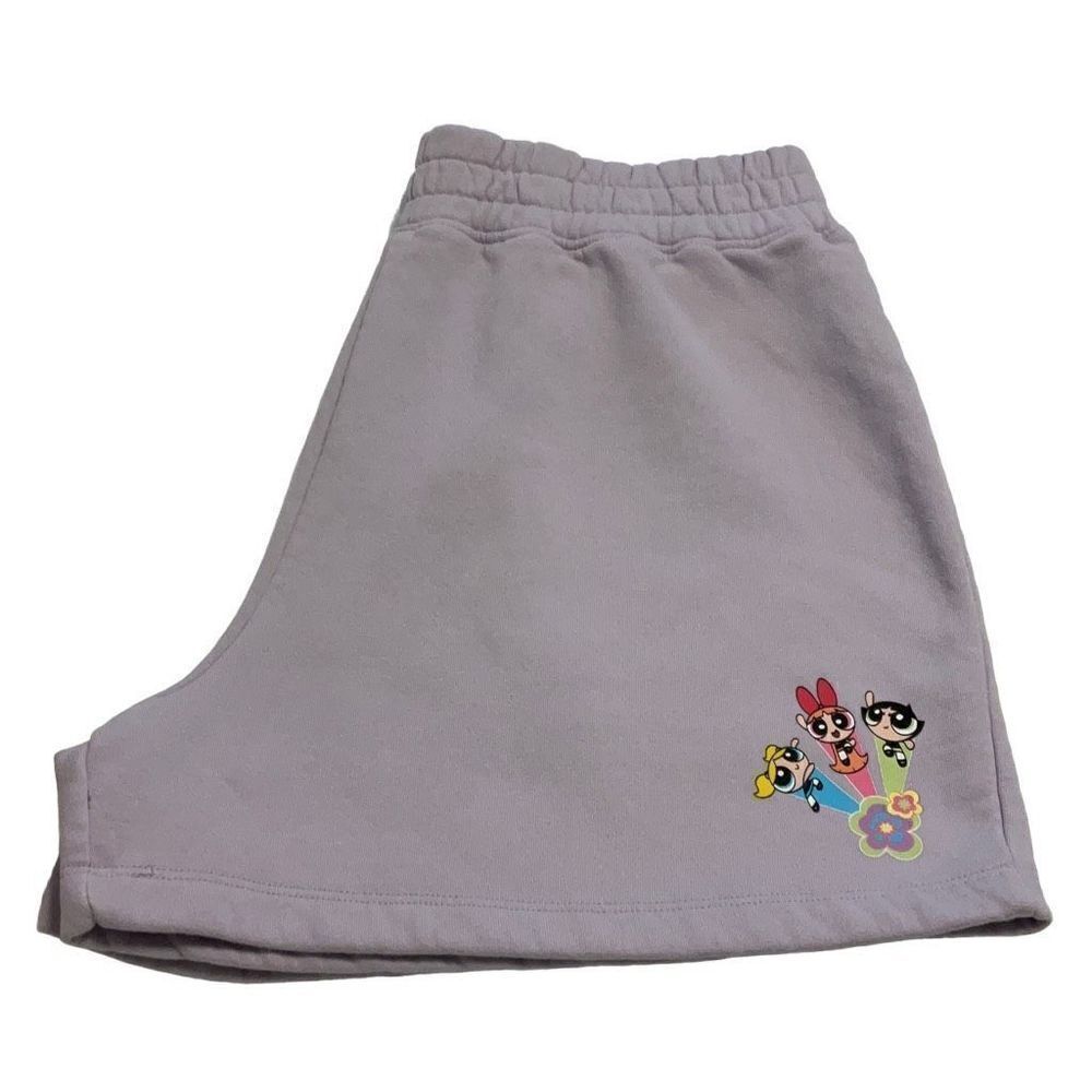 Powepuff Girls Pull on Women’s Shorts! Lavender. Medium. Cartoon Network!